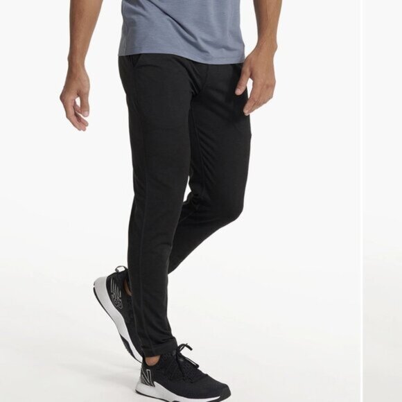 NWT Vuori Mens Ponto Performance DreamKnit pants in heather black size Medium - Picture 3 of 6